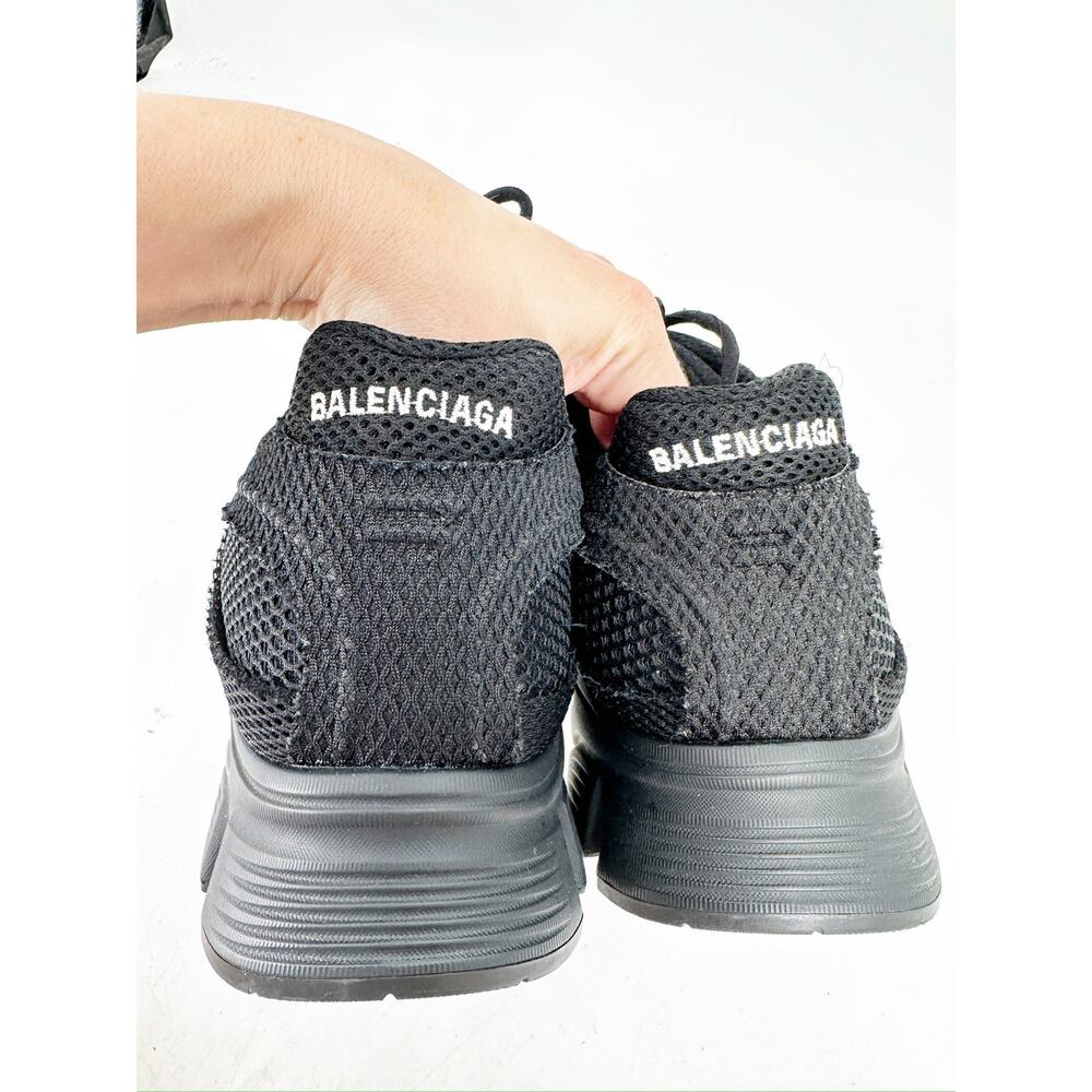 Balenciaga Phantom Black Mesh Lace Up Low Top Sneakers Size 46 - Picture 5 of 11